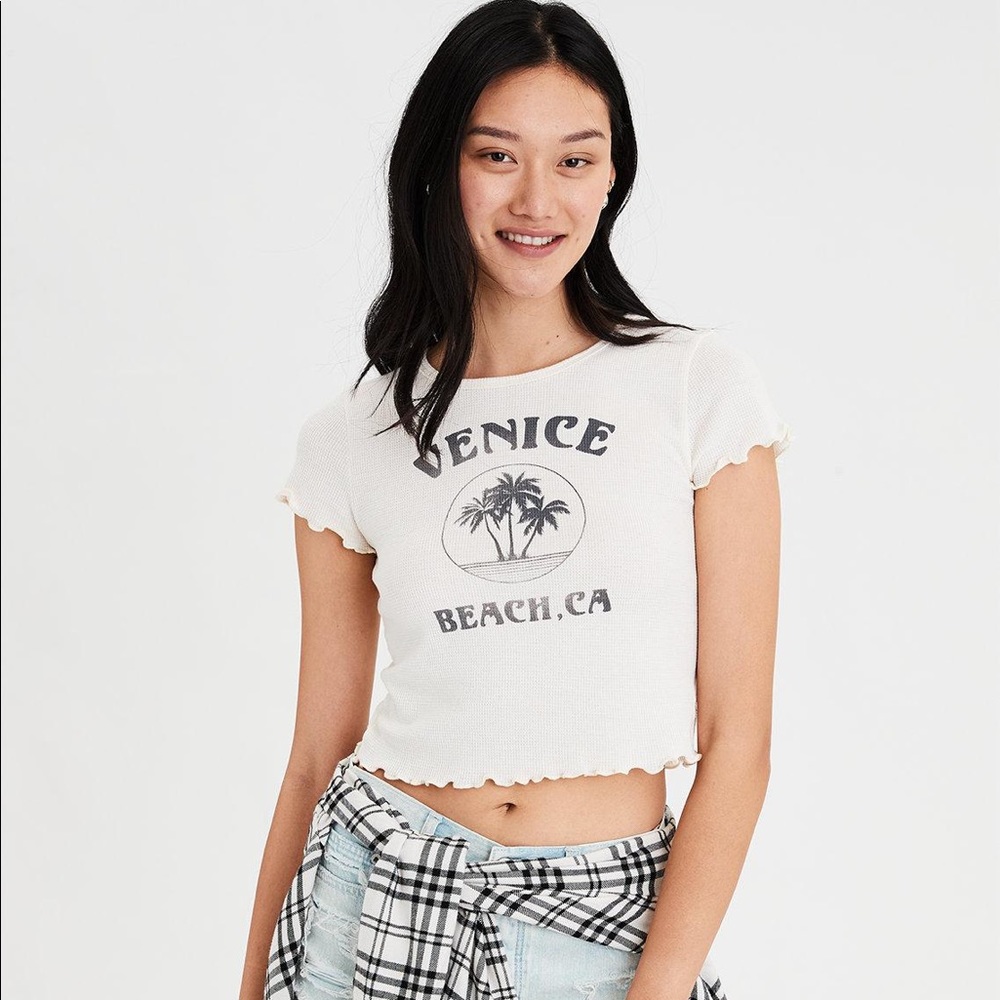 white venice beach crop top